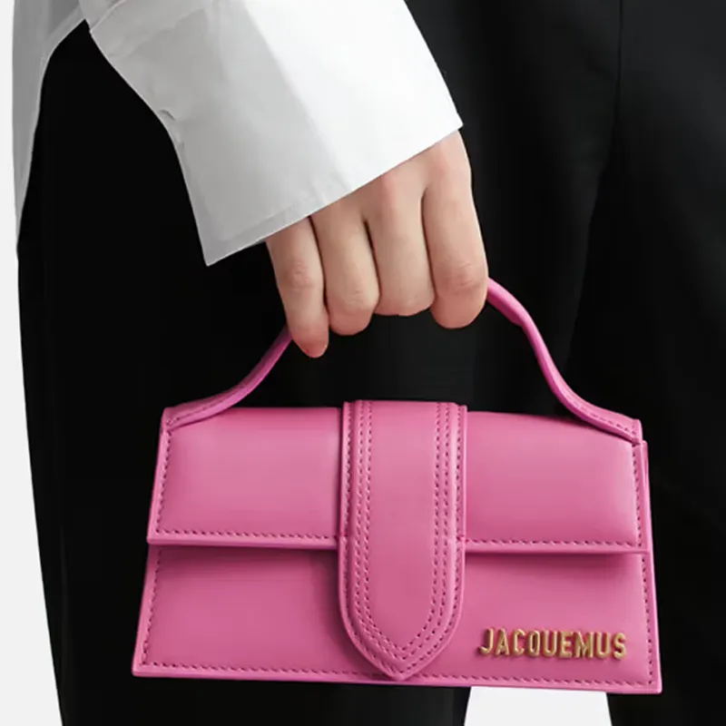 Jacquemus Leather Portable Crossbody Bag, Shoulder Bag Women's Red-4