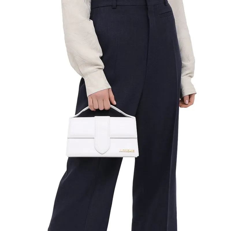 Jacquemus Cow Leather Shoulder Bag Women's White-5