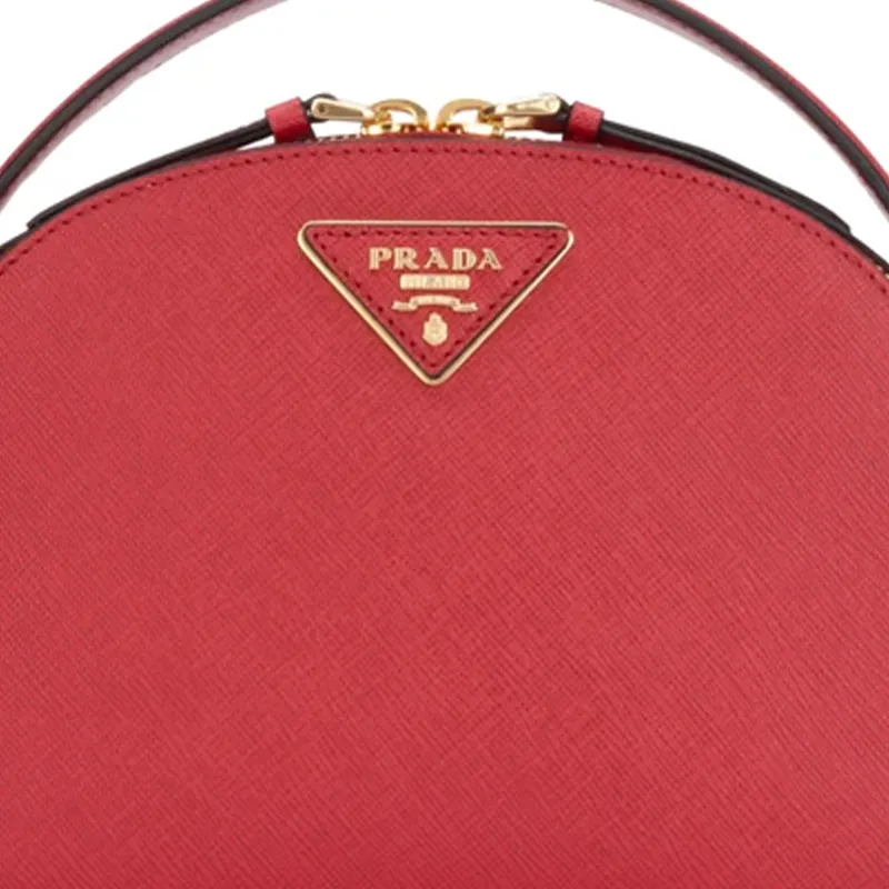 PRADA Nylon Fabric Handbags Shoulder Bags Unisex Red-3