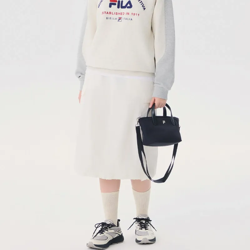 FILA Nylon Tote Bag Shopping Bag Shoulder Bag Crossbody Bag Handbag Small Size Women's Black-4