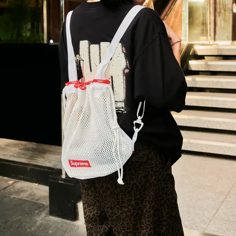 Supreme Nylon Backpack Trumpets Unisex White-7