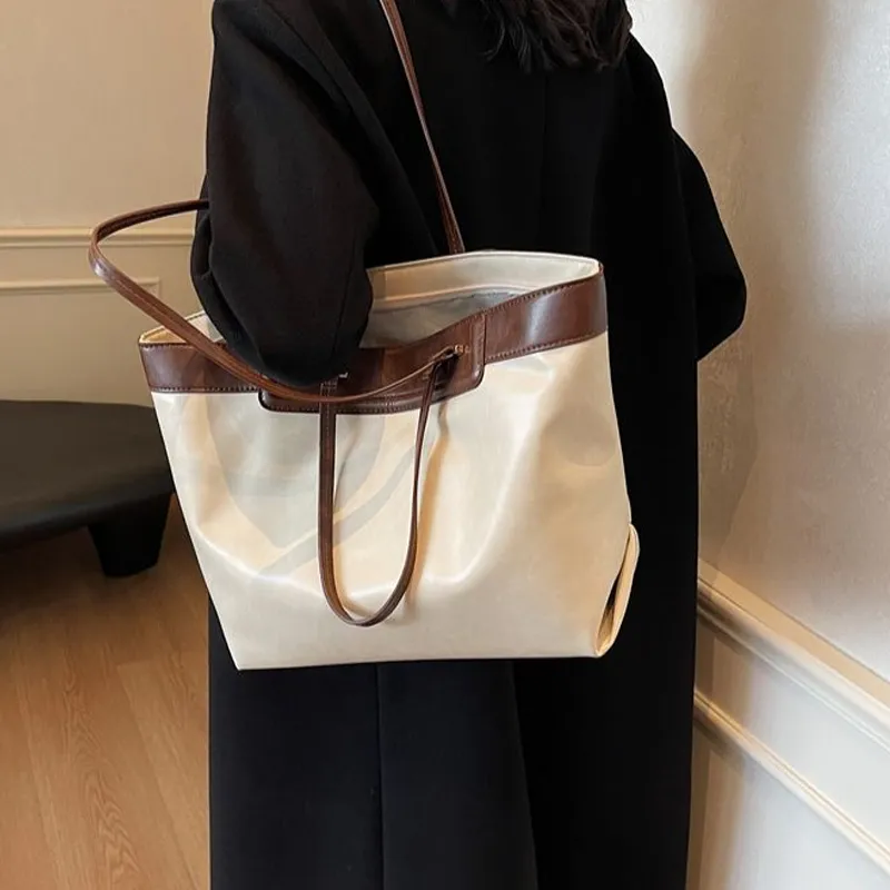 JIANMU PU Tote Bag, Shopping Bag, Shoulder Bag Regular Women's Multicolor-7