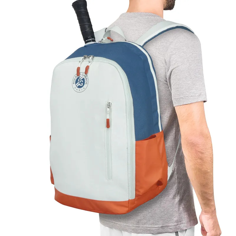 Wilson Tennis Racket Bags Polyester Unisex 30.48*21.59*45.72cm Orange & Blue & Gray-3
