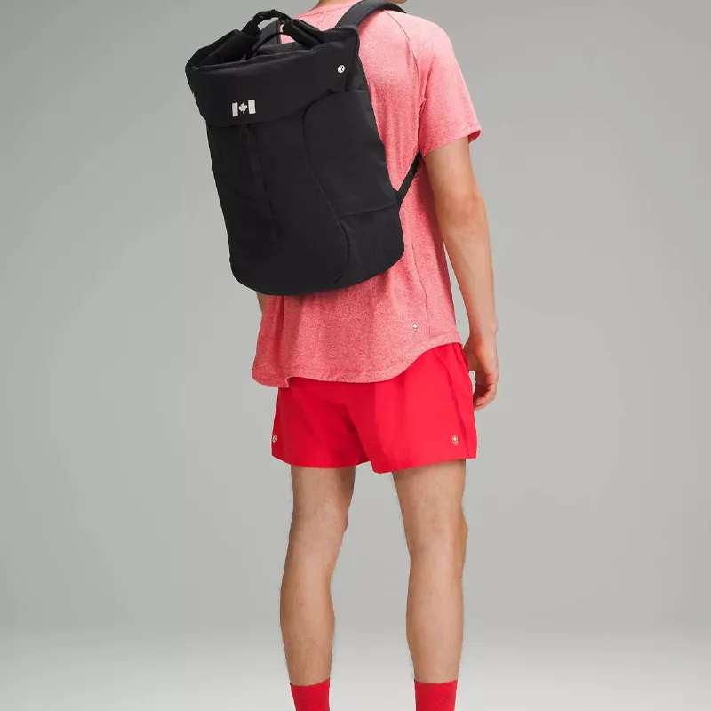 Lululemon Team Canada Recycled Nylon Backpack Regular Unisex Black-2