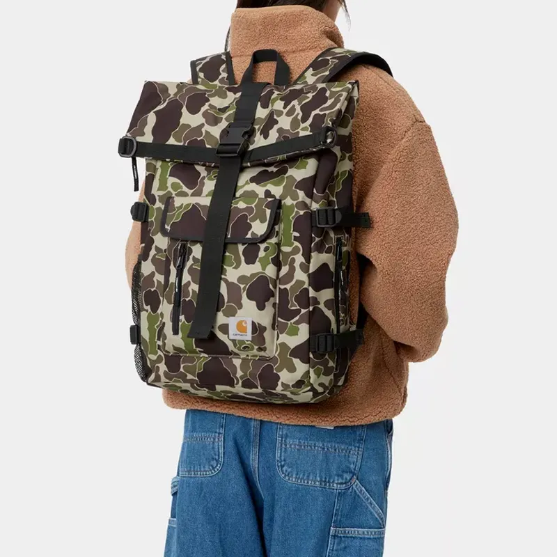 Carhartt WIP Polyester Backpack Regular Unisex Camouflage Duck Green-2