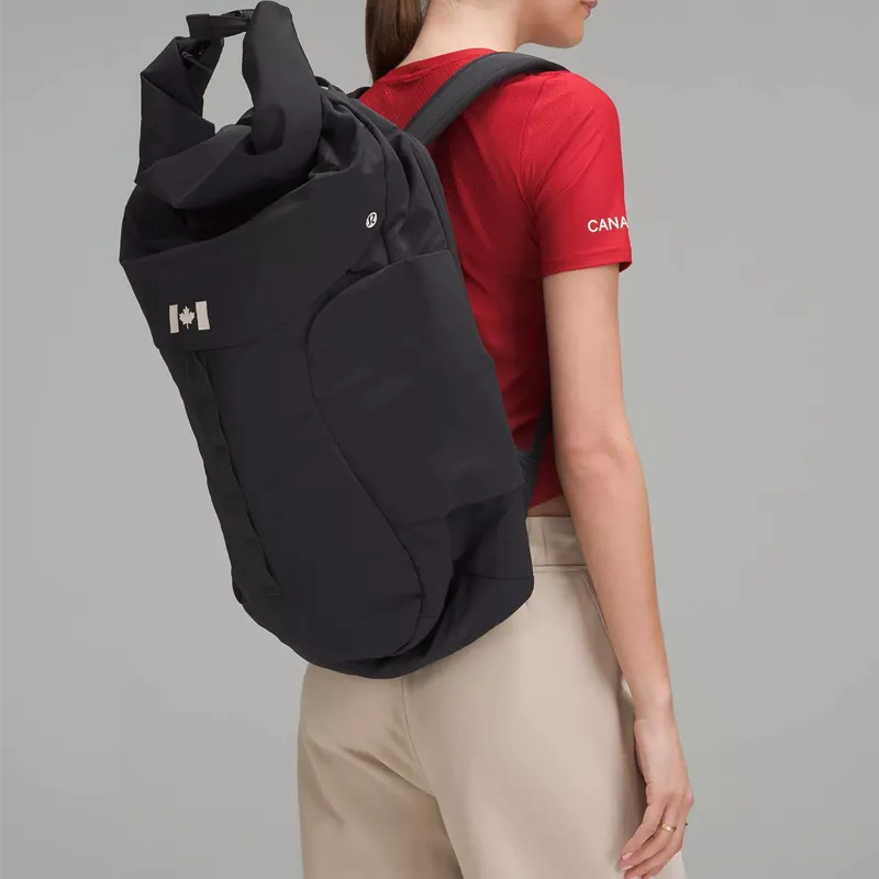 Lululemon Team Canada Recycled Nylon Backpack Regular Unisex Black-3