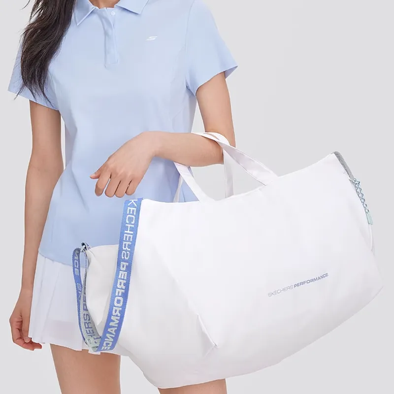 Skechers Fabric Handbag Travel Bag Regular Unisex Celebrity White-3