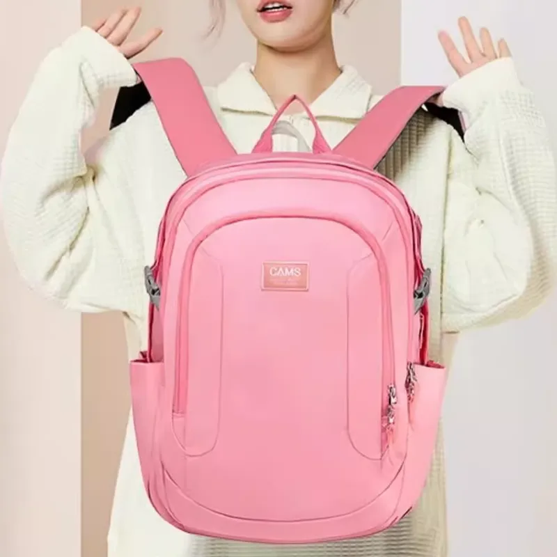 CAMS Polyester Backpack Regular Unisex Rouge Pink-3