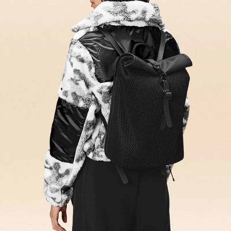 Rains Polyester Backpack Unisex Black-2