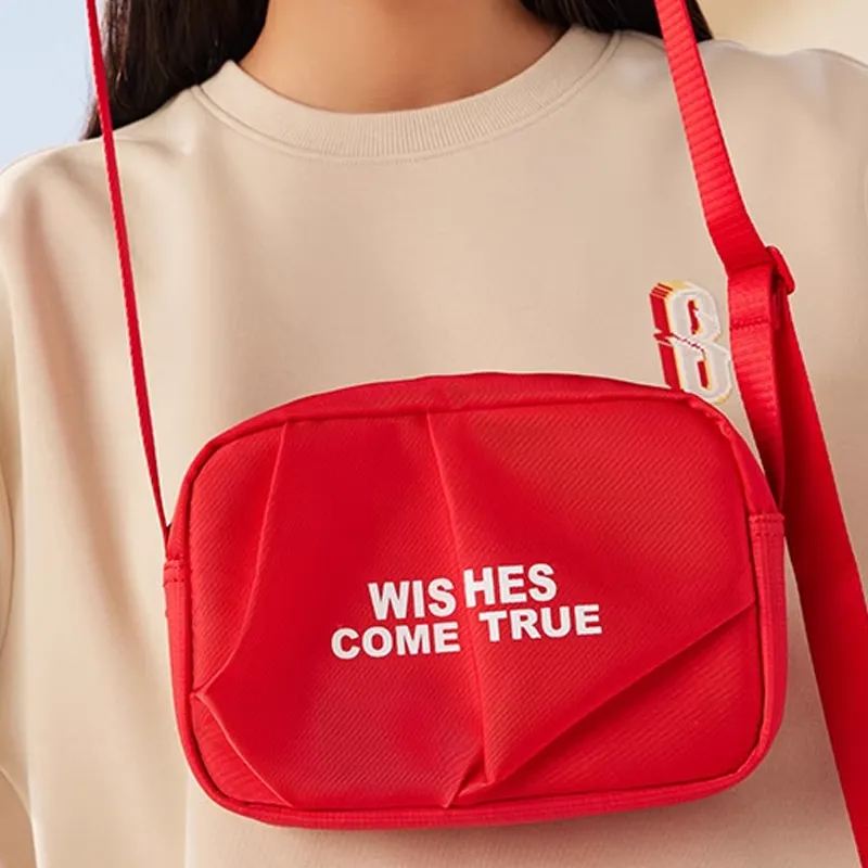 361° Fabric Crossbody Bag Shoulder Bag Regular Unisex Red-5
