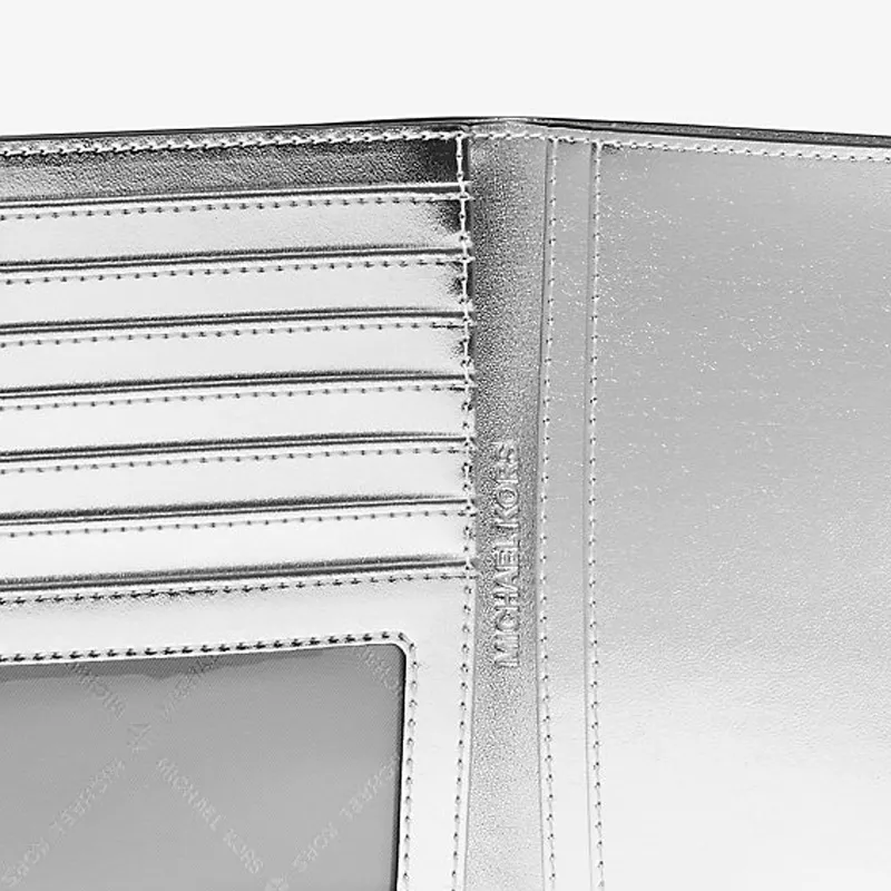 MICHAEL KORS Jet Set Travel Coated Canvas Passport Holder Medium Size Unisex Optical White-2