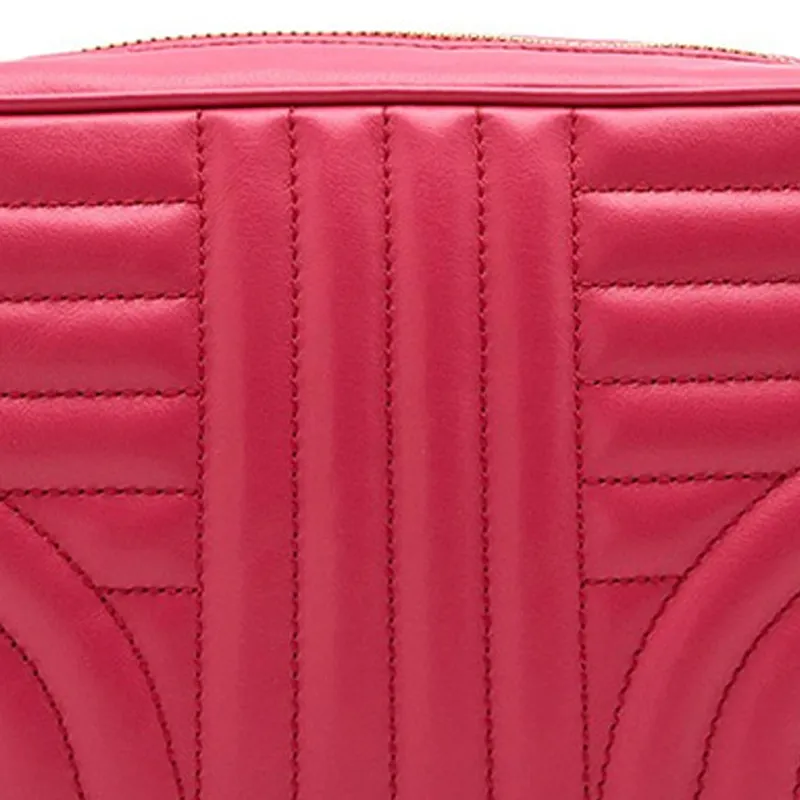 PRADA Diagramme Calfskin Camera Bag Shoulder Bag Crossbody Bag Women's Pink-4