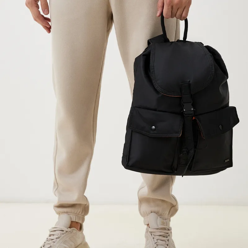 Alpha Industries Nylon Backpack Men's Black-4