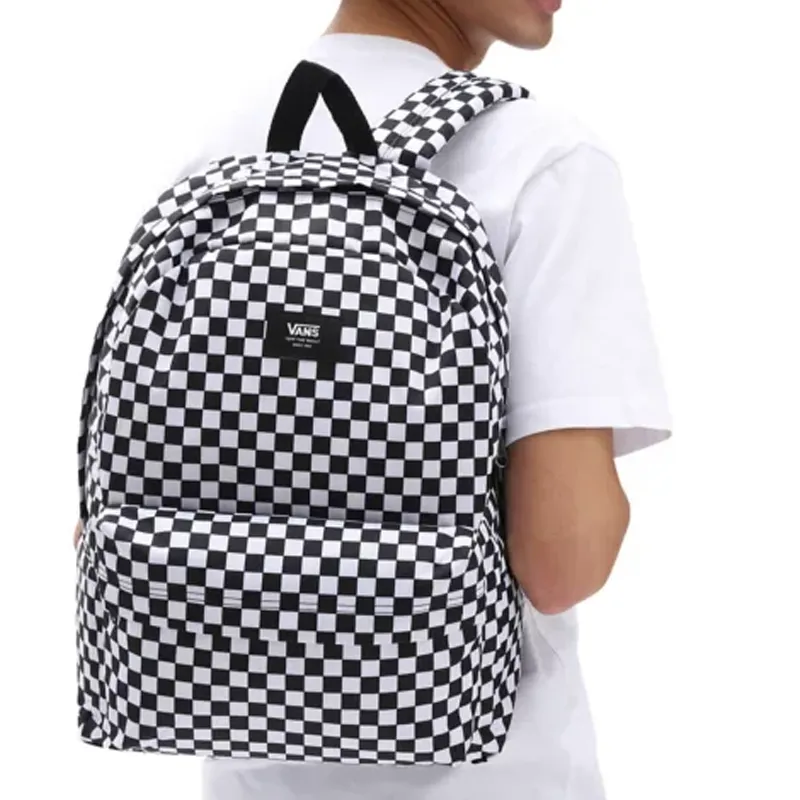 Vans Polyester Backpack Regular Unisex Black White-4