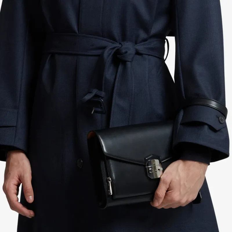 Dunhill Calfskin Clutch Unisex Black-4
