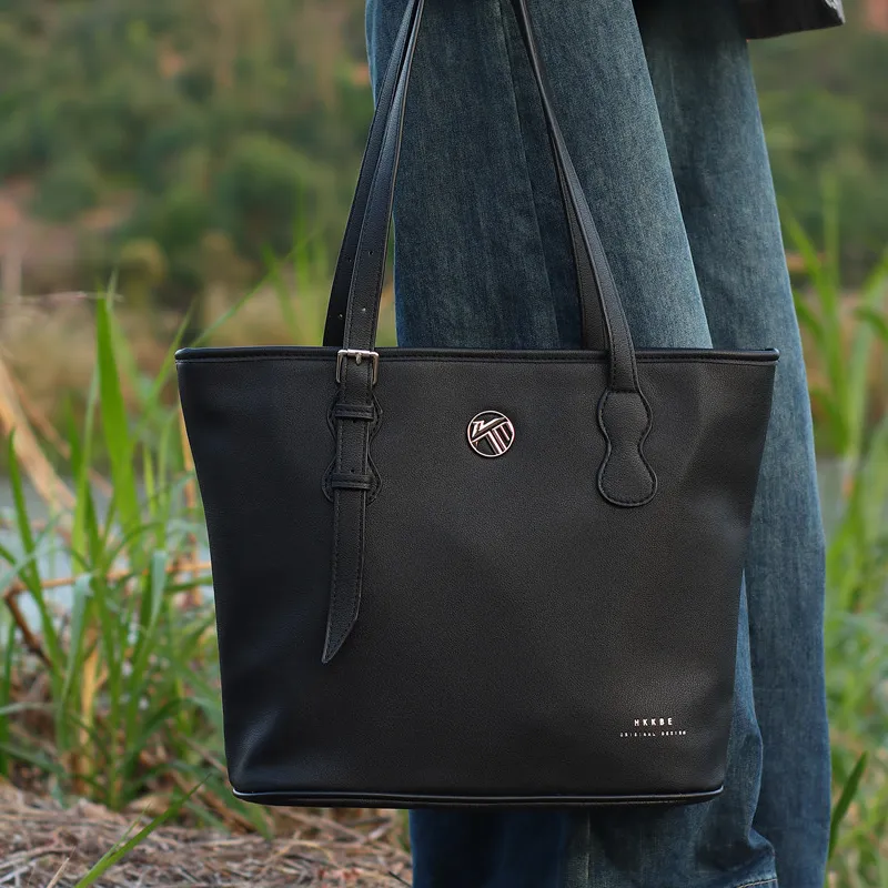 Gudair PU Tote Bag Shoulder Bag Women's Black-3