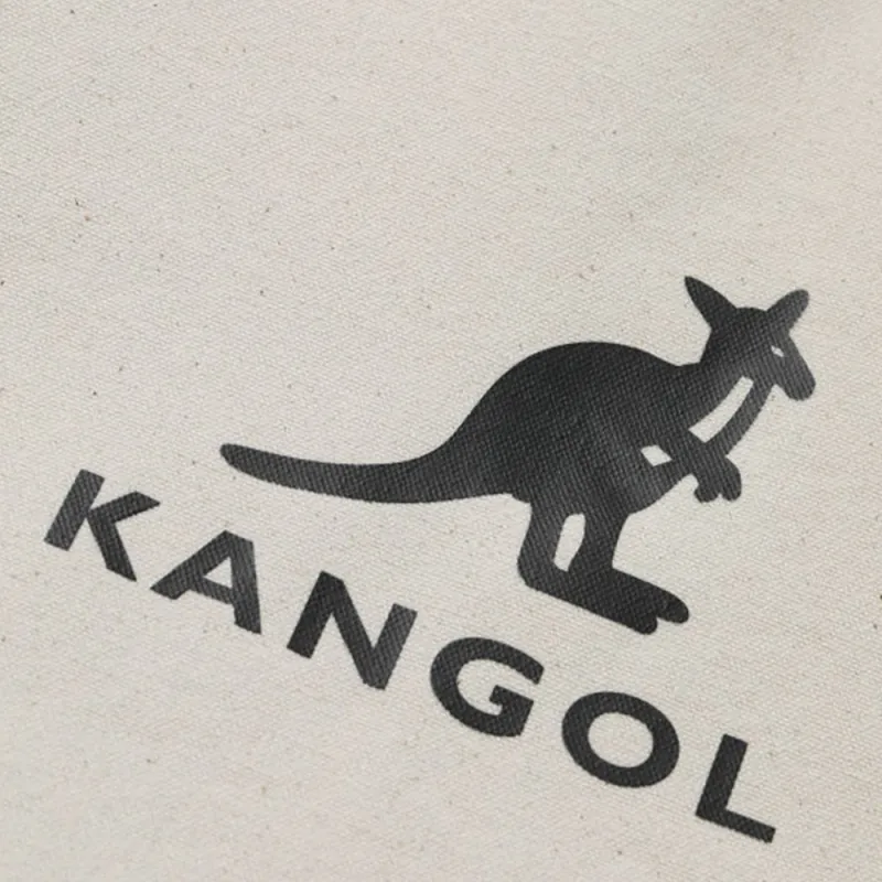 KANGOL Canvas Tote Bag Shopping Bag Handbag Regular Unisex Ecru-5