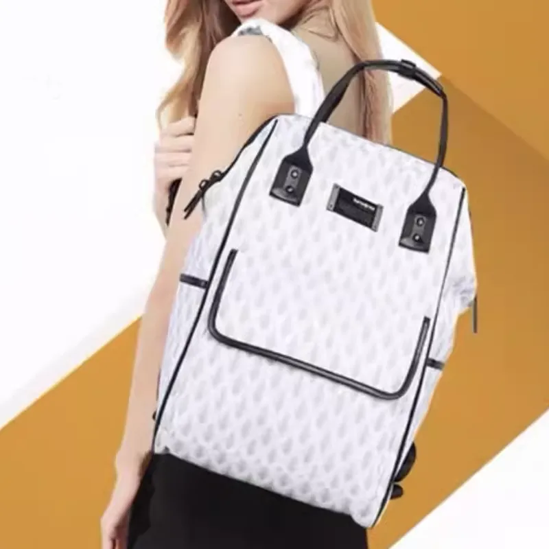 SAMSONITE Nylon Fabric Backpack Medium Size Unisex White-4