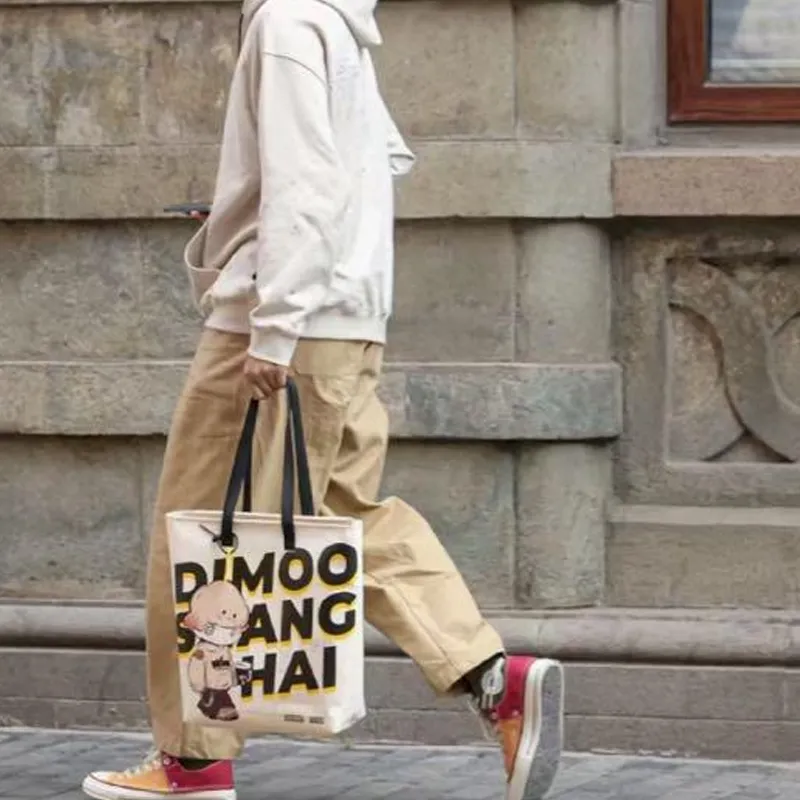 POP MART DIMOO PVC With Polyester Shoulder Bag Regular Unisex Beige-4