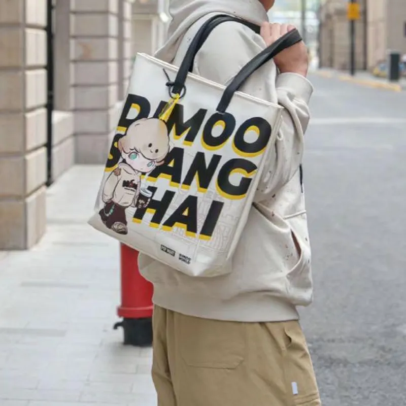 POP MART DIMOO PVC With Polyester Shoulder Bag Regular Unisex Beige-3