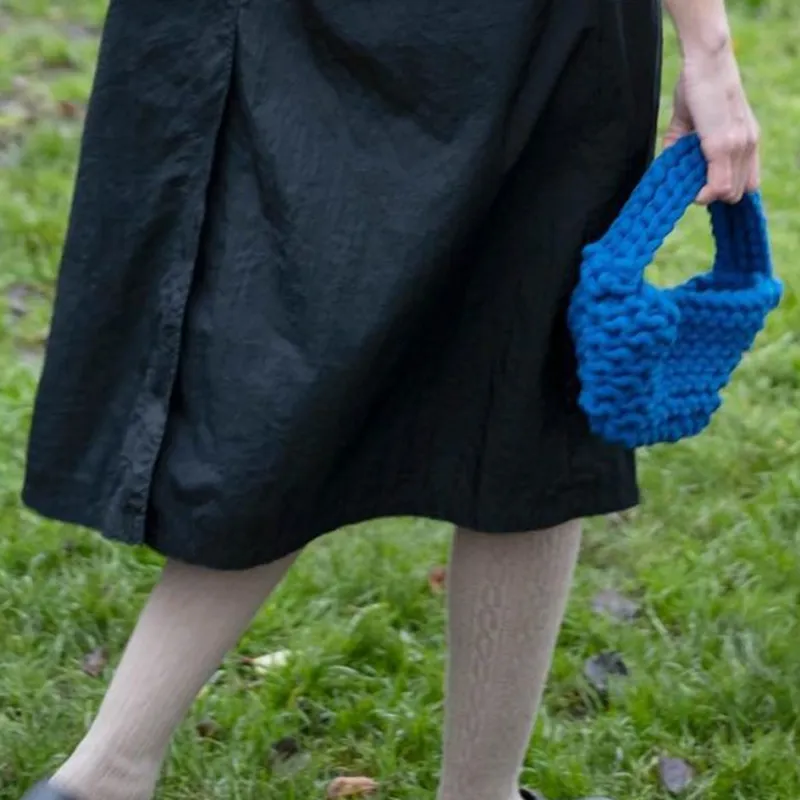 NOTHING WRITTEN Cotton And Polyester Blend Handbag Small Size Unisex Blue-4