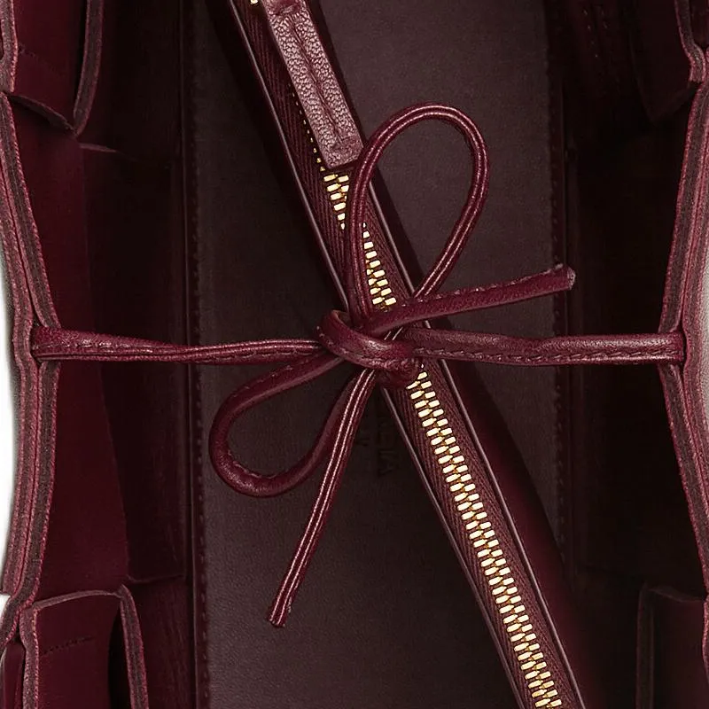 Bottega Veneta Arco Intreccio Tote Bag Mini Barolo-4