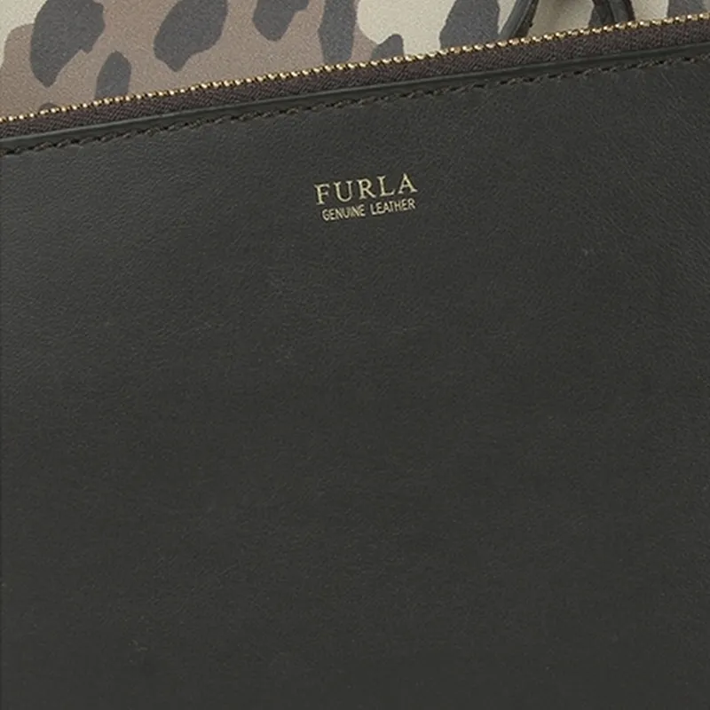 Furla Stacy Leather Bucket Bags One Shoulder Handbags Women's Gray-4
