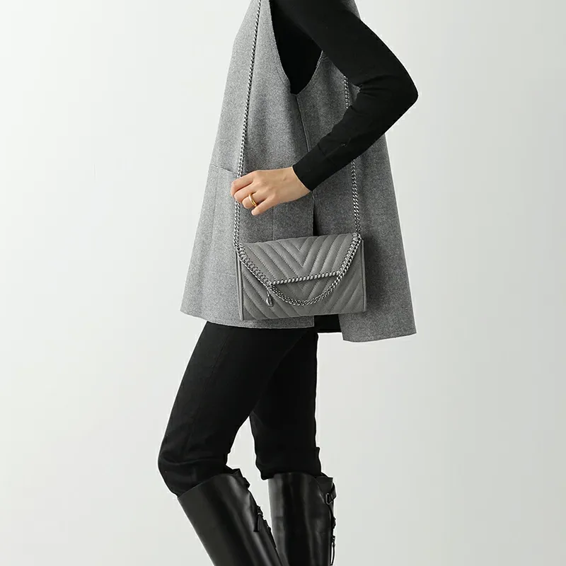 Stella McCartney Artificial Leather Crossbody Bag, Shoulder Bag Mini Women's Gray-2
