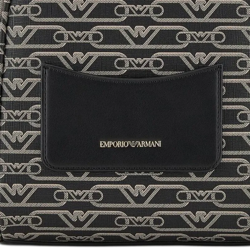 EMPORIO ARMANI Polyester Shoulder Bag, Crossbody Bag Mini Women's Black-3