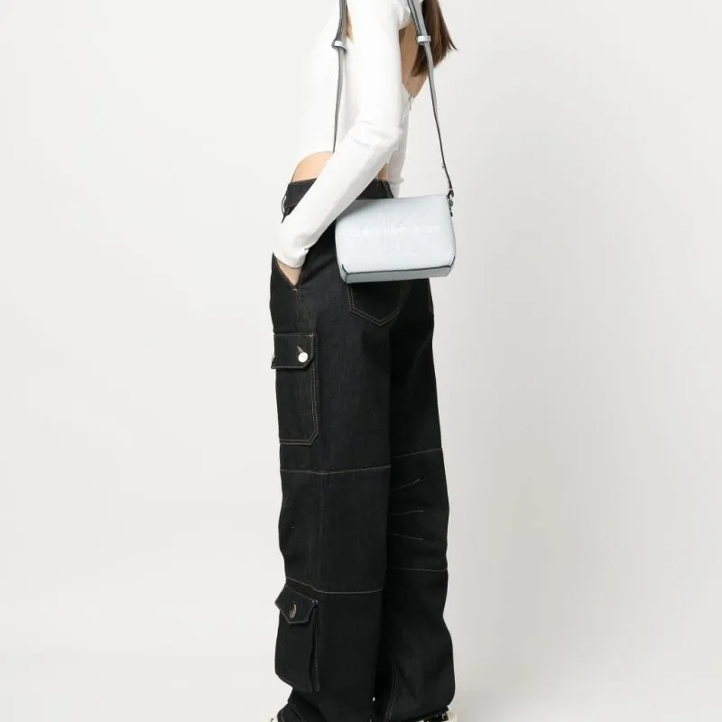 CALVIN KLEIN PU Shoulder Bag Crossbody Bag Women's Pink Blue-5