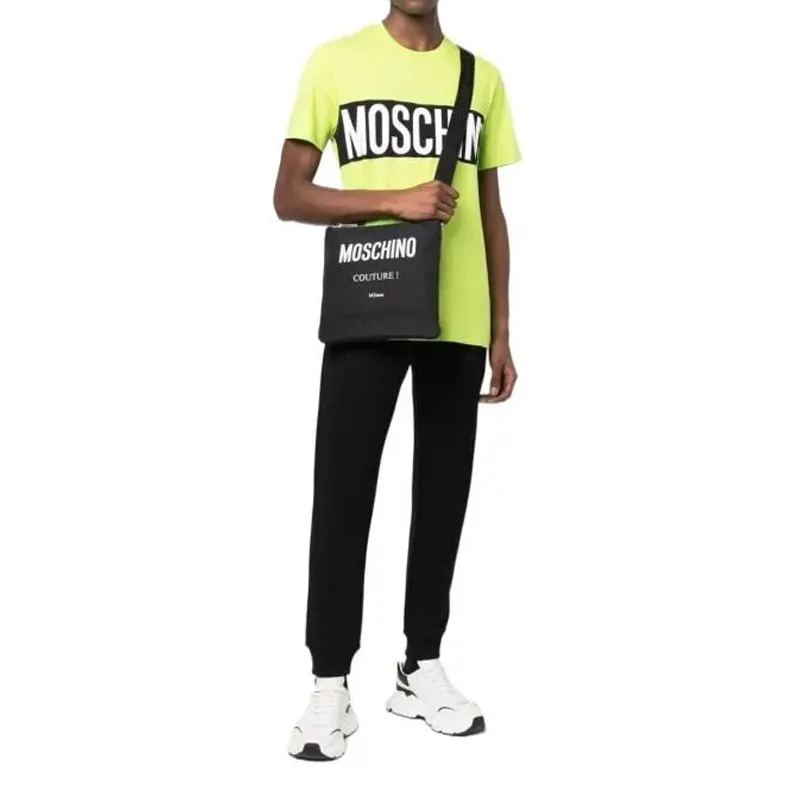 MOSCHINO Polyamide Shoulder Bag Crossbody Bag Men's Black-5