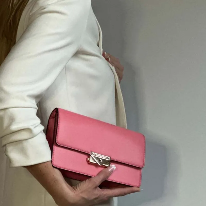 MICHAEL KORS Faux Fur Shoulder Bag, Crossbody Bag Women's Pink-3
