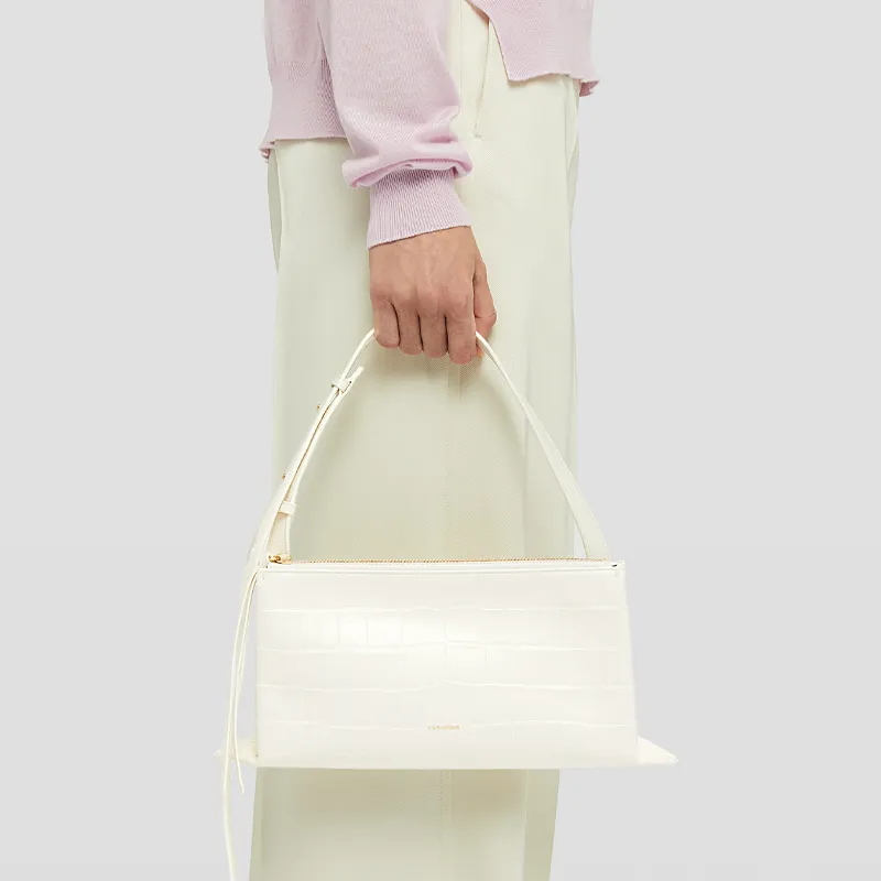 JIL SANDER Embossed Small Shoulder Bag-4