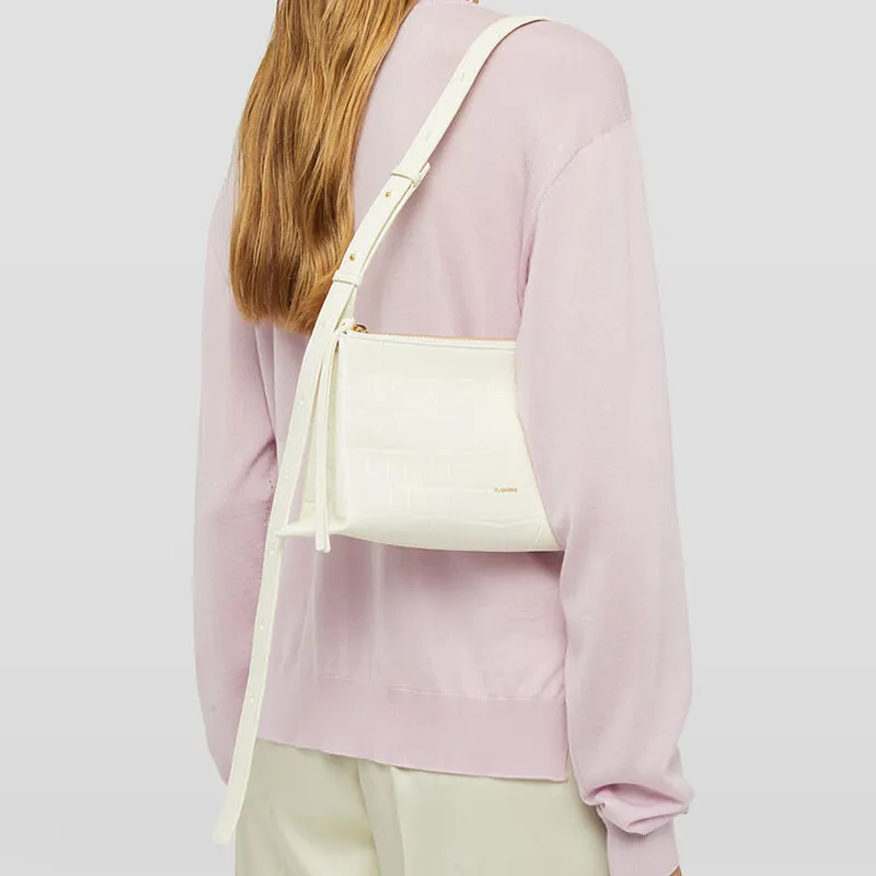 JIL SANDER Embossed Small Shoulder Bag-5