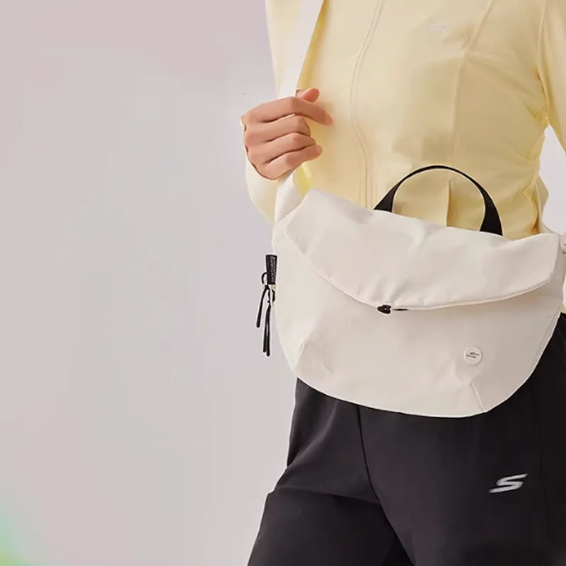 Skechers Fabric Shoulder Bag Crossbody Bag Handbag Small Size Unisex White-4