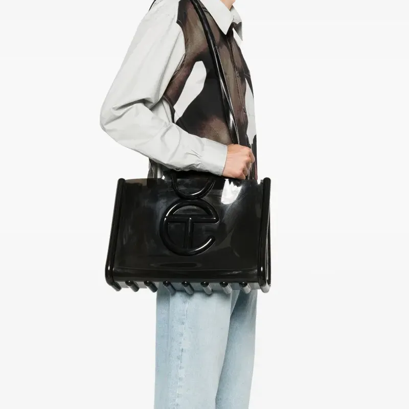 Converse Melissa Collaboration PVC Handbag Large Size Unisex Black-4