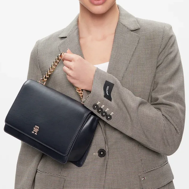 Tommy Hilfiger Artificial Leather Portable Crossbody Bag, Shoulder Bag Regular Women's Space Blue-3