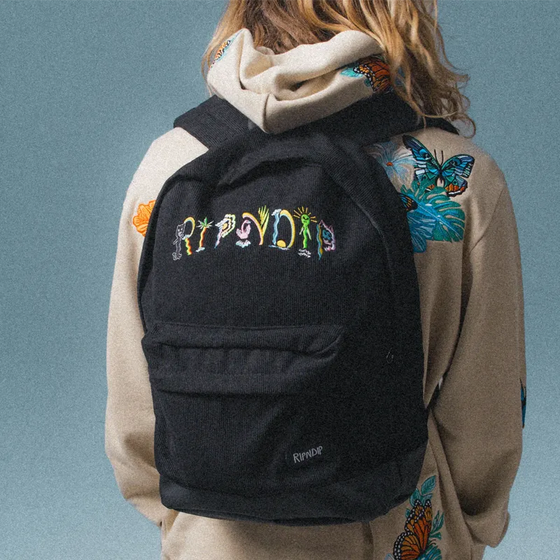 RIPNDIP Corduroy Backpack Regular Unisex Black-5