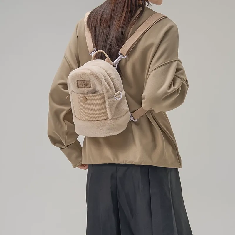 Dickies Polyester Backpack Small Size Women's Milk Tea Beige-3