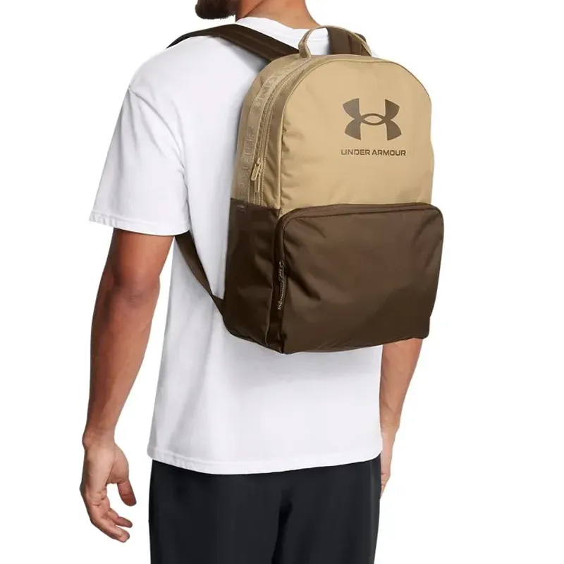 Under Armour Polyester Backpack Unisex Camel Stacking Grill Brown-4