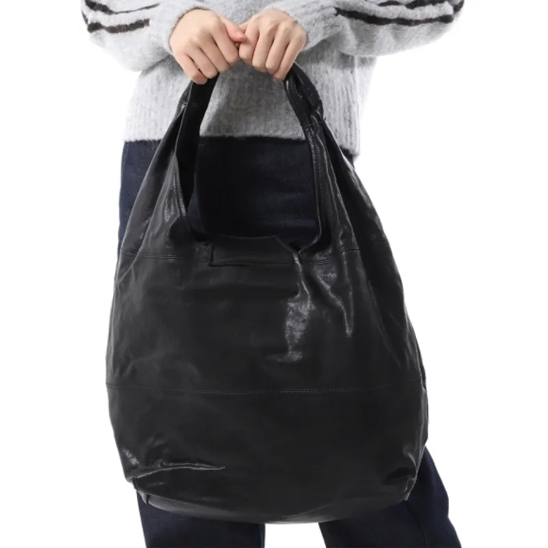 Paloma-wool Lambskin One Shoulder Handbags Women's Black-4