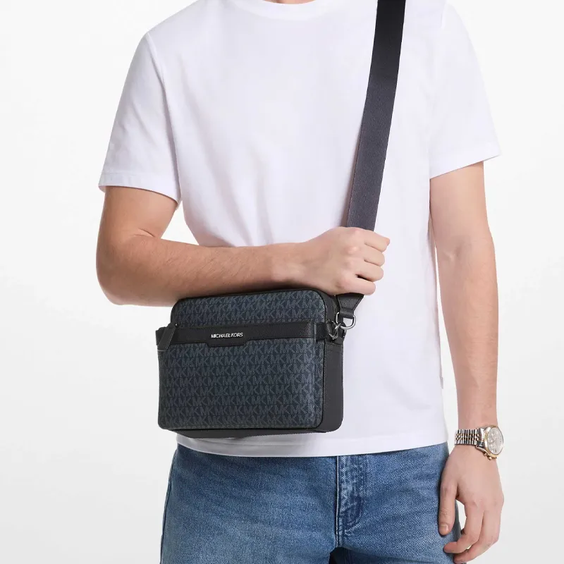 MICHAEL KORS COOPER Artificial Leather Shoulder Bag, Crossbody Bag Men's Dark Blue-2