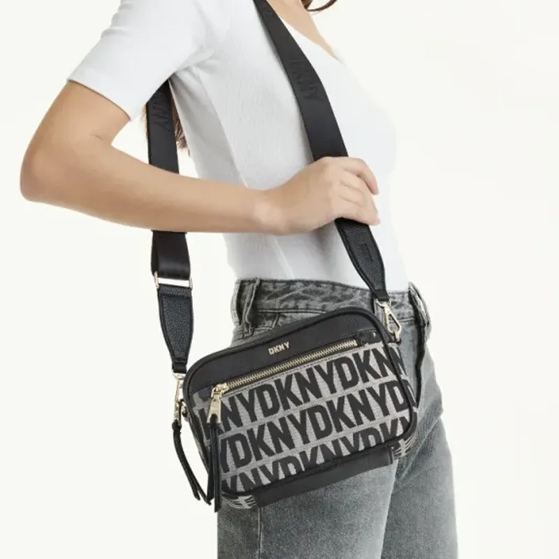 DKNY Imitation Leather Camera Bag Shoulder Bag Crossbody Bag Women's Black-4