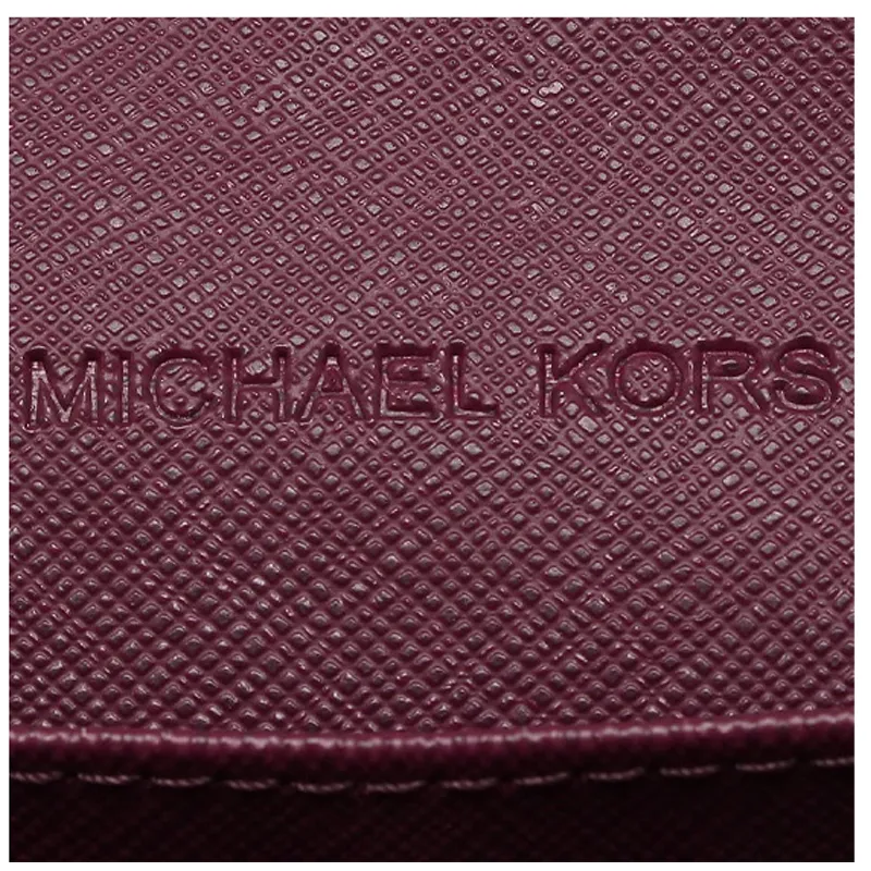 MICHAEL KORS Bridgette PVC Coated Canvas With Leather Wallet Women's Brown-6