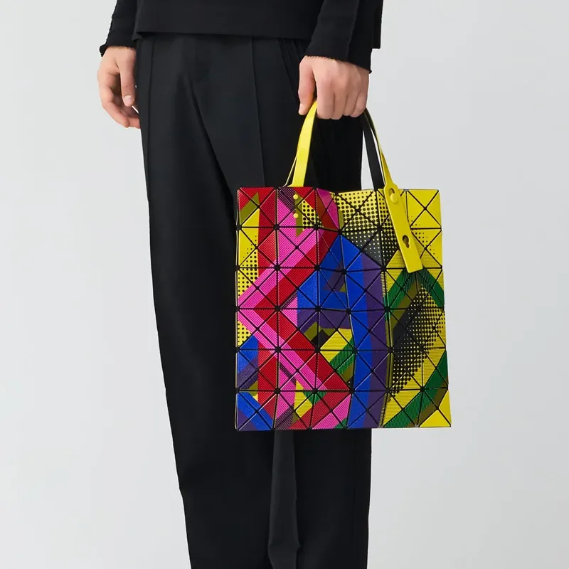 ISSEY MIYAKE Polyvinyl Chloride Resin Tote Bag, Shopping Bag, Shoulder Bag Women's Yellow & Multicolor-2