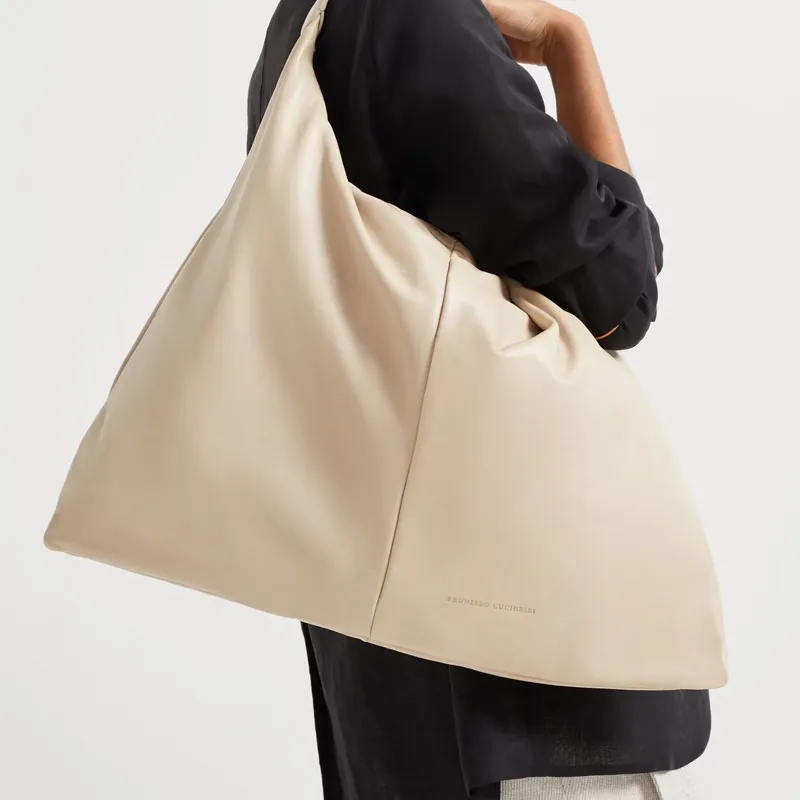 Brunello Cucinelli Leather Shoulder Bag-4