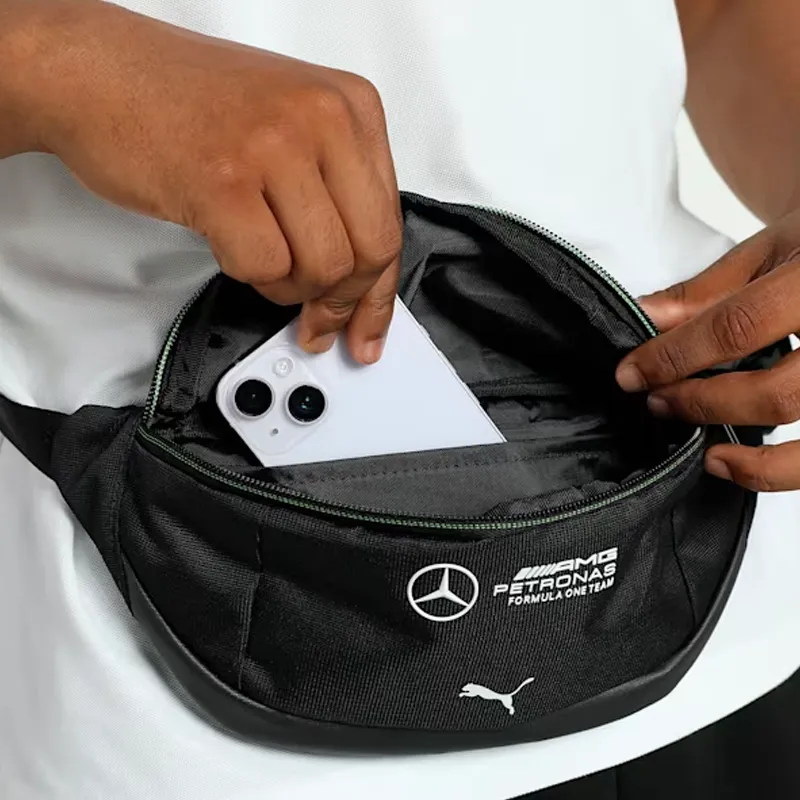 PUMA Mercedes Amg Polyester Fanny Pack Unisex Black-4