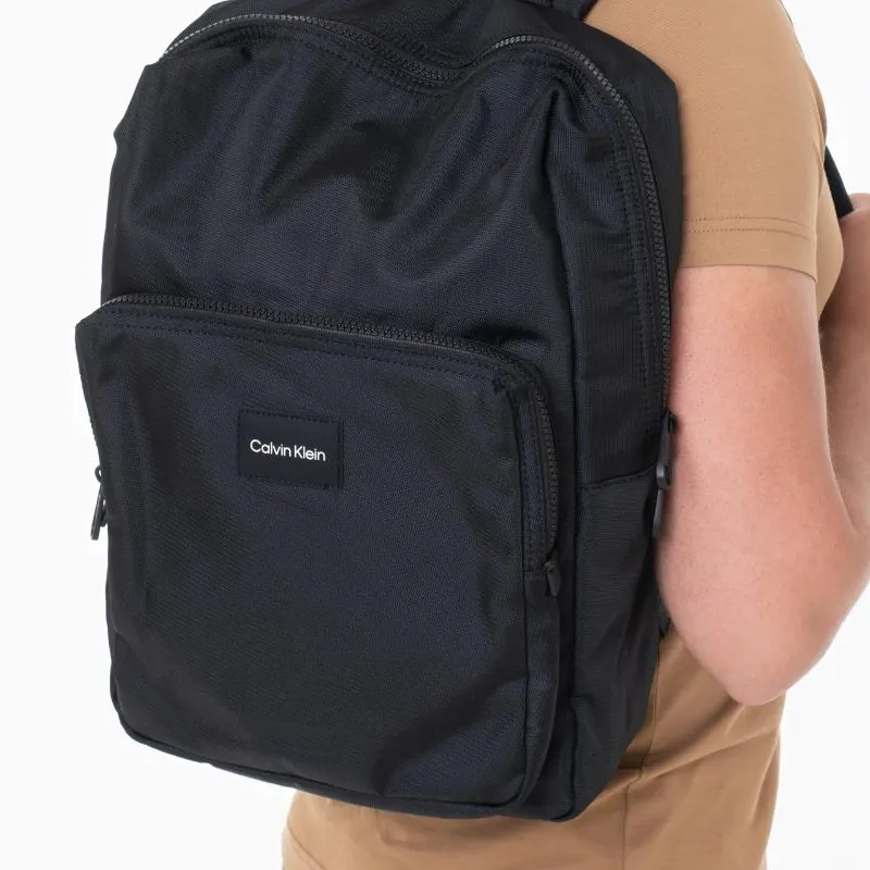 CALVIN KLEIN Fabric Backpack Small Size Men's Black-4