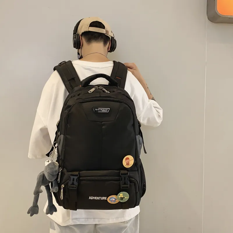 H YXIANG Nylon Backpack Unisex Multicolor-1