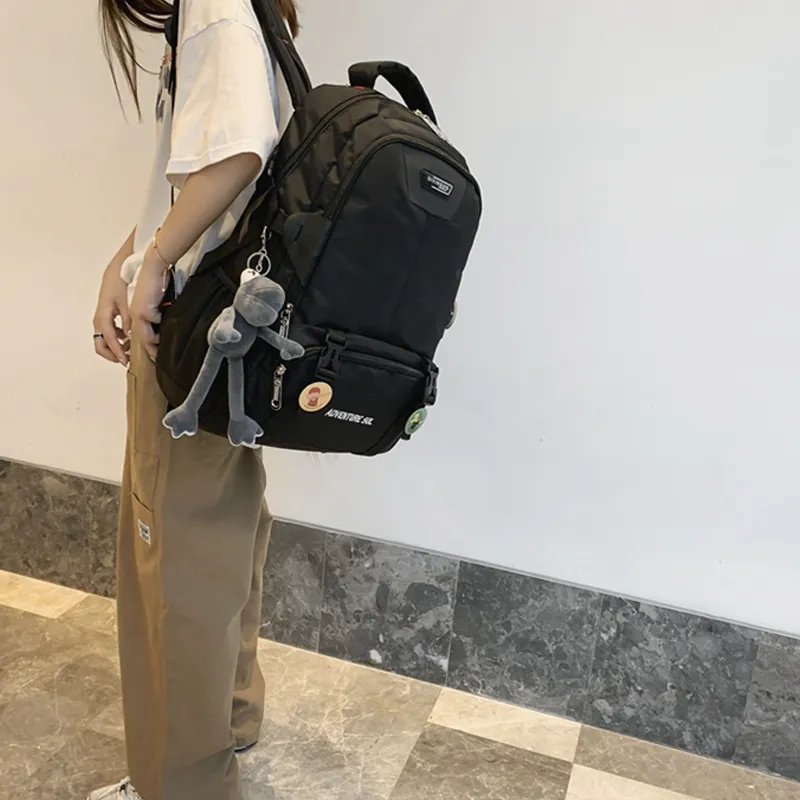 H YXIANG Nylon Backpack Unisex Multicolor-5
